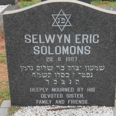 SOLOMONS Selwyn Eric -1987