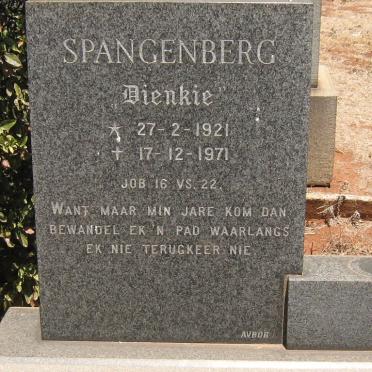 SPANGENBERG Dienkie 1921-1971