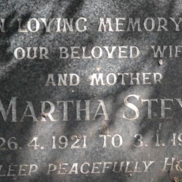 STEYN Martha 1921-1990