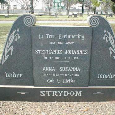 STRYDOM Stephanus Johannes 1880-1954 &amp; Anna Susanna 1883-1962