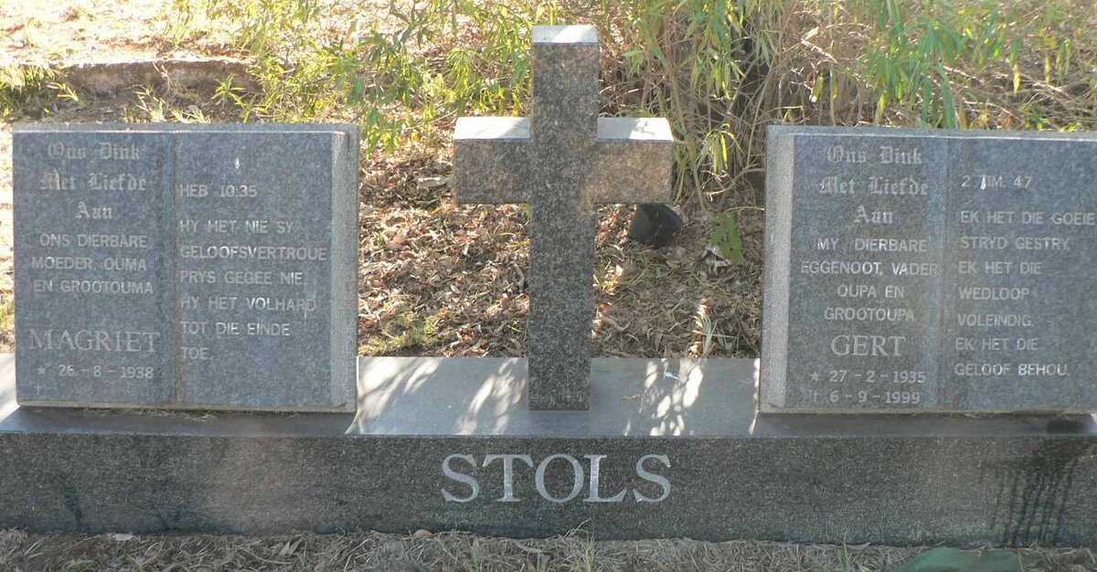 STOLS Gert 1935-1999 &amp; Magriet 1938-