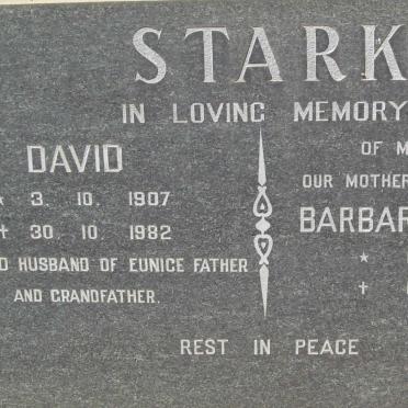 STARK David 1907-1982 &amp; Barbara Browning 1908-1976
