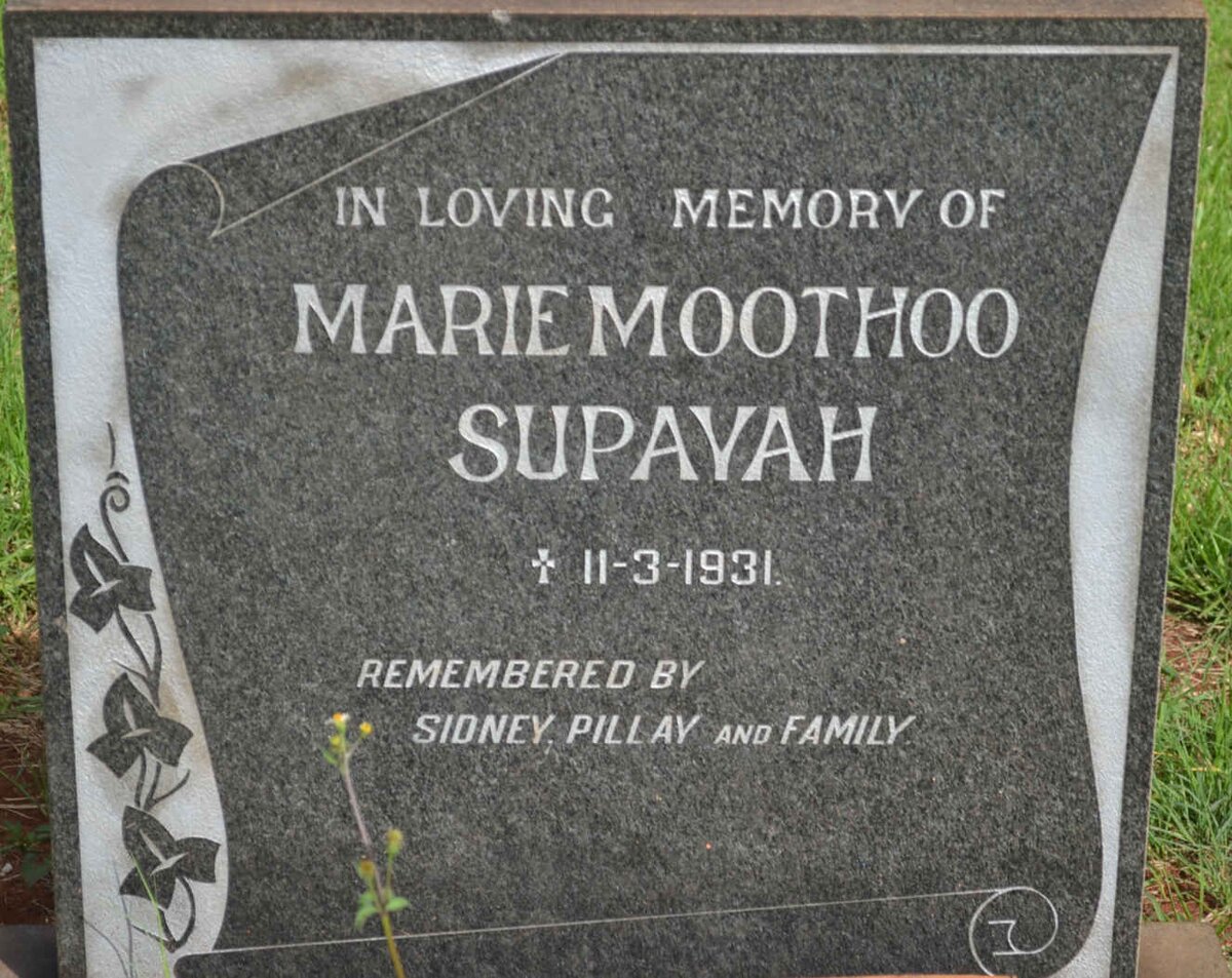 SUPAVAH Marie Moothoo -1931