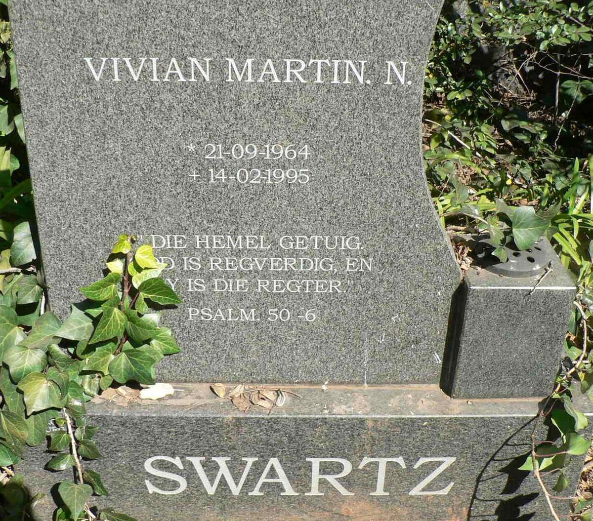 SWARTZ Vivian Martin N. 1964-1995