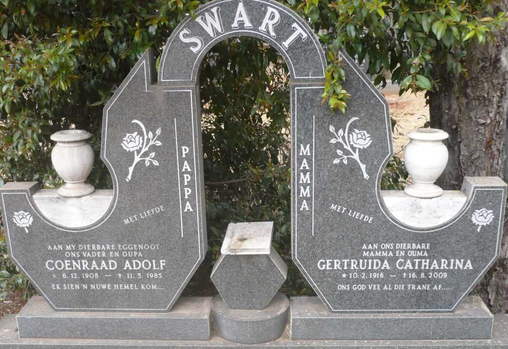 SWART Coenraad Adolf 1908-1985 &amp; Gertruida Catharina 1916-2009