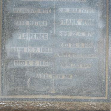 TAYLOR Frank John 1876-1956 &amp; Florence 1880-1951