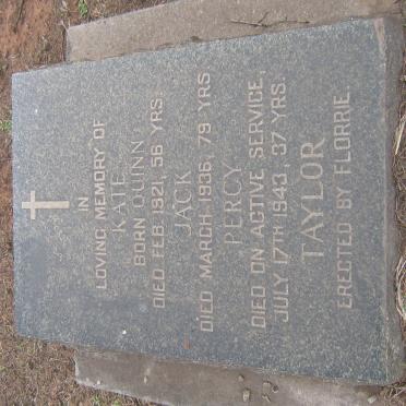 TAYLOR Jack -1936 &amp; Kate nee QUINN -1921 :: TAYLOR Percy -1943