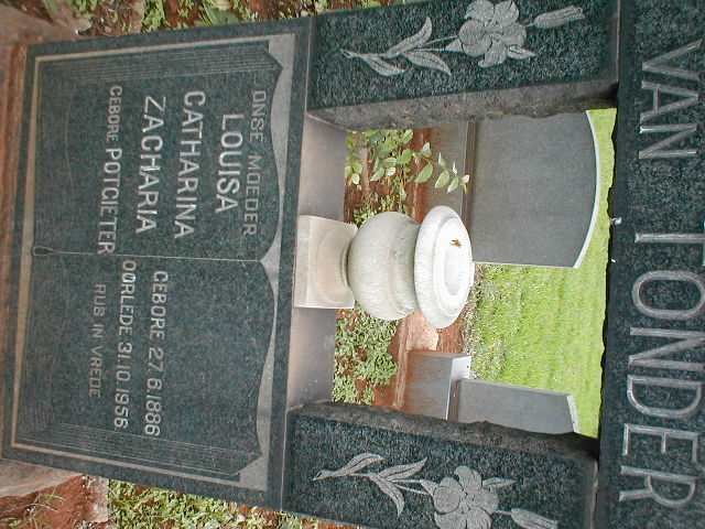 TONDER Louisa Catharina Zacharia, van nee POTGIETER 1886-1956