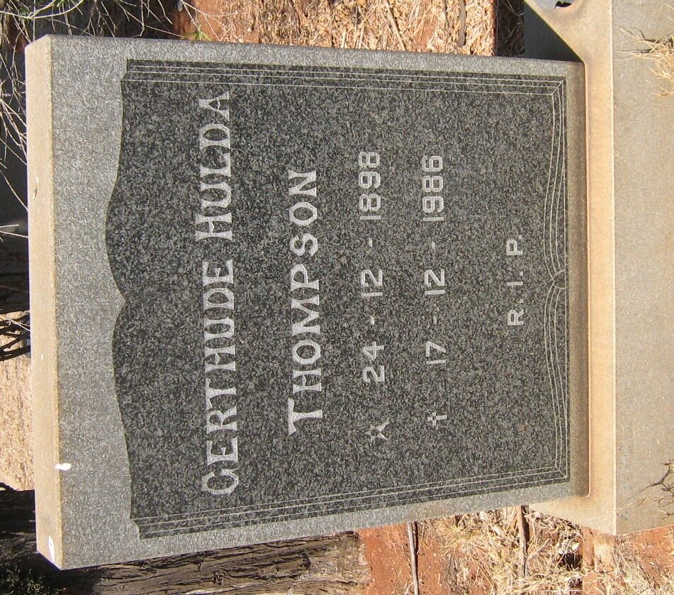 THOMPSON Gerthude Hulda 1898-1986