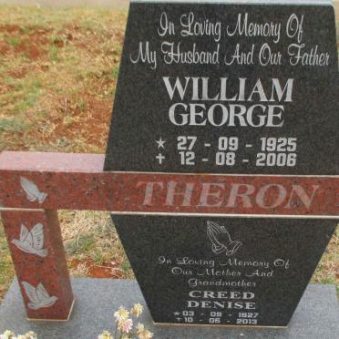 THERON William George 1925-2006 :&amp; Denise CREED 1927-2013