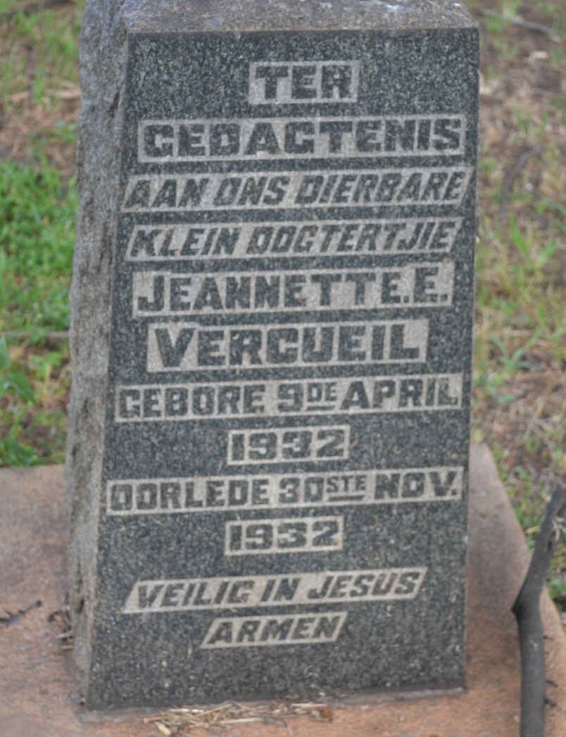 VERCUEIL Jeannette E. 1932-1932