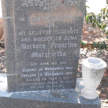 VILJOEN Barbara Francina Margrietha 1907-1975