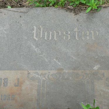 VORSTER Jacob J. 1903-1959 &amp; Susanna 1914-1954