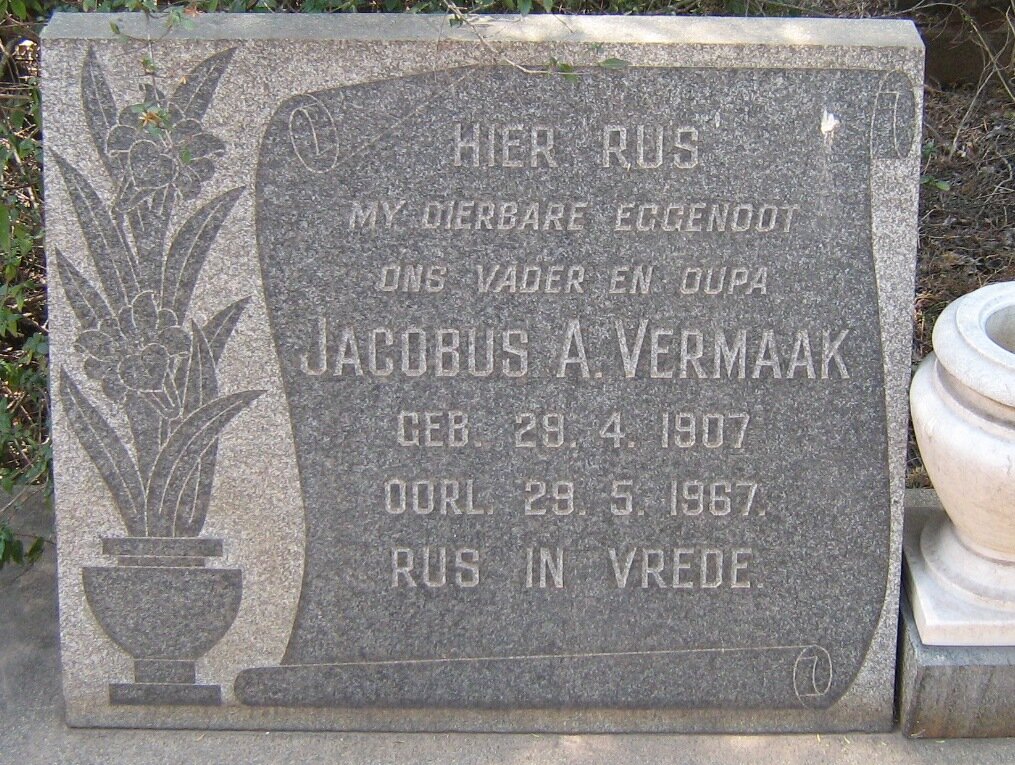 VERMAAK Jacobus A. 1907-1967