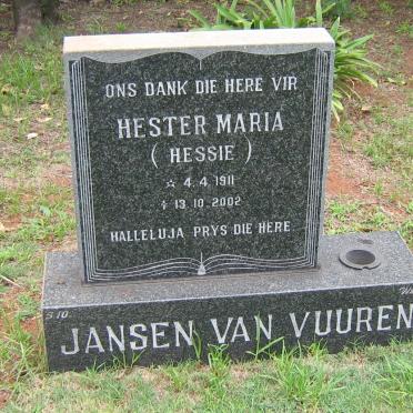 VUUREN Hester Maria, Jansen van 1911-2002