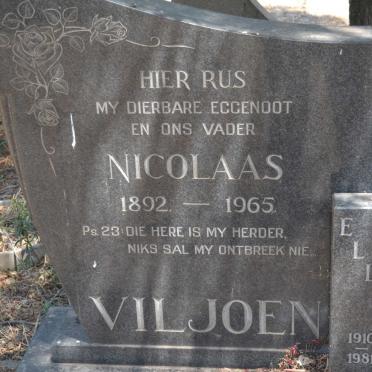 VILJOEN Nicolaas 1892-1965 &amp; Ella 1910-1981