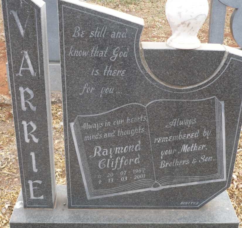 VARRIE Raymond Clifford 1967-2001