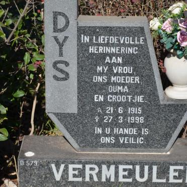 VERMEULEN Dys 1915-1998