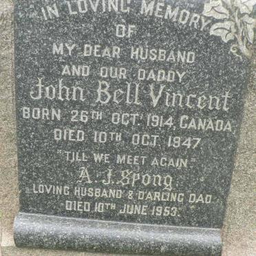VINCENT John Bell 1914-1947 :: SPONG A.J. -1953