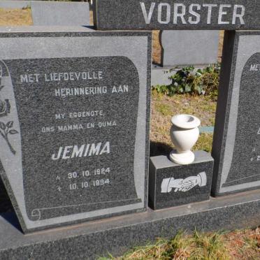 VORSTER Gawie 1919-2012 &amp; Jemima 1924-1994