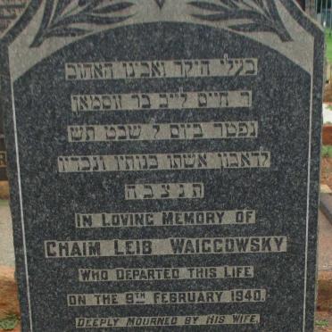 WAIGGOWSKY Chaim Leib -1940