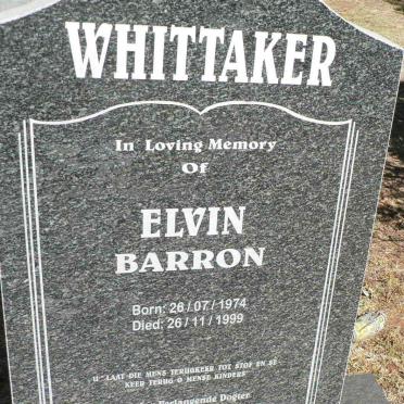 WHITTAKER Elvin Barron 1974-1999