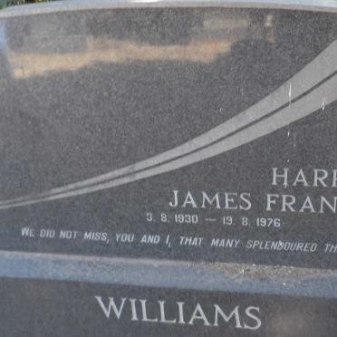 WILLIAMS Harry James Francis 1930-1976
