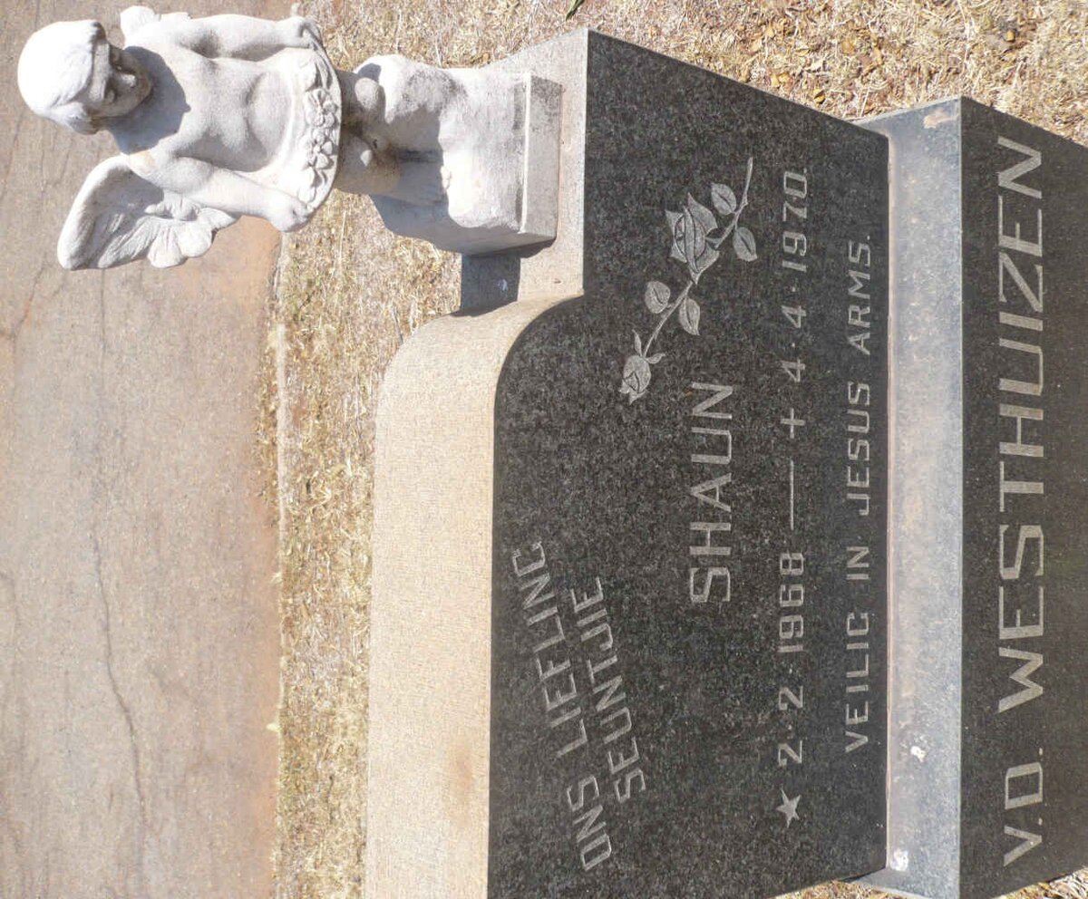 WESTHUIZEN Shaun, v. d. 1968-1970