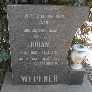 WEPENER Johan 1957-1975