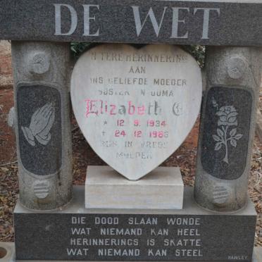 WET Elizabeth C., de 1934-1983