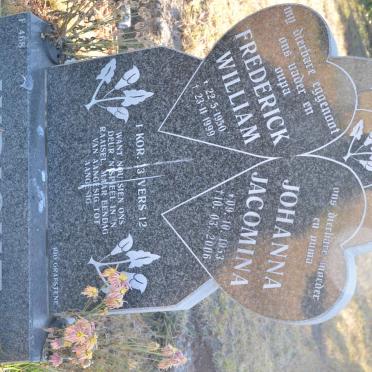 WRIGHT Frederick William 1950-1999 &amp; Johanna Jacomina 1953-2006