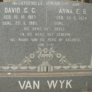 WYK David G.C., van 1927-1982 &amp; Anna E.S. 1934-