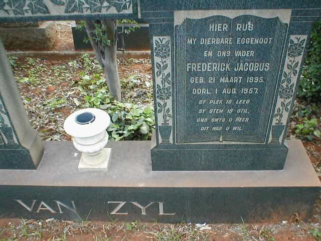 ZYL Frederick Jacobus, van 1895-1957