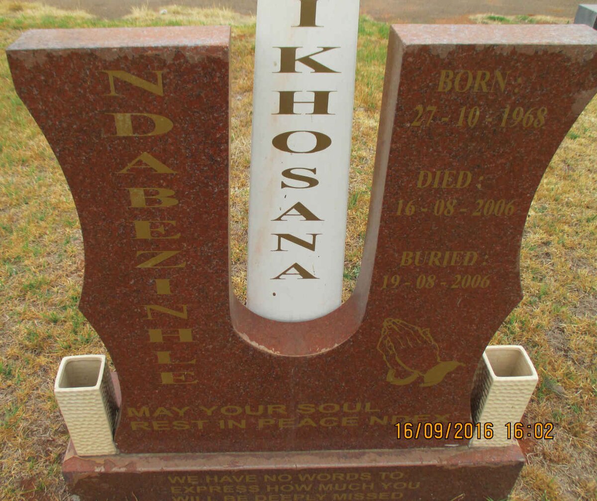 IKHOSANA Ndabezinhle 1968-2006