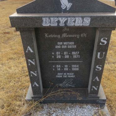 BEYERS Anna 1927-1971 :: BEYERS Susan 1964-1986