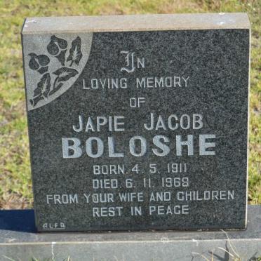 BOLOSHE Japie Jacob 1911-1968