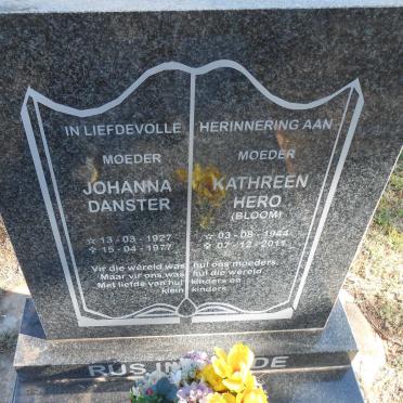 DANSTER Johanna 1927-1977 :: HERO Kathleen nee BLOOM 1944-2011