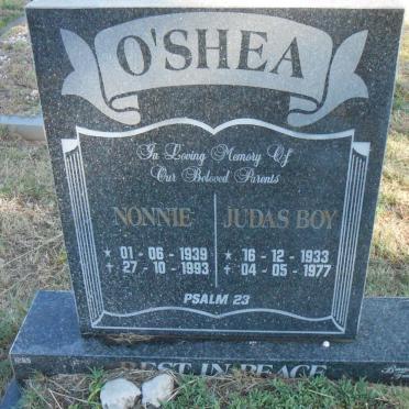 O'SHEA Judas Boy 1933-1977 &amp; Nonnie 1939-1993