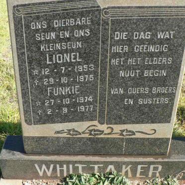 WHITTAKER Lionel 1953-1975 :: WHITTAKER Funkie 1974-1977