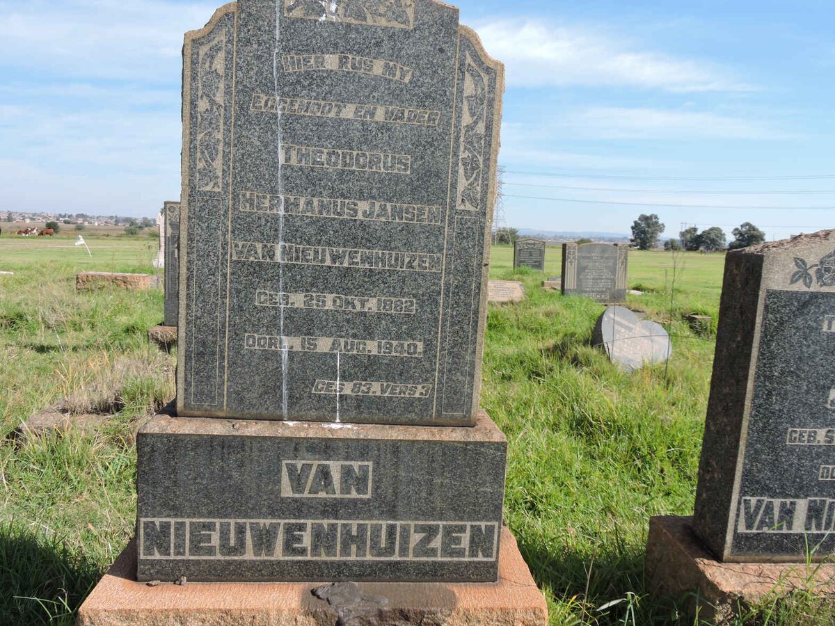 NIEUWENHUIZEN Theodorus Hermanus Jansen, van 1882-1940