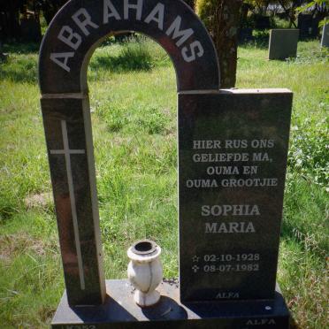 ABRAHAMS Sophia Maria 1928-1982