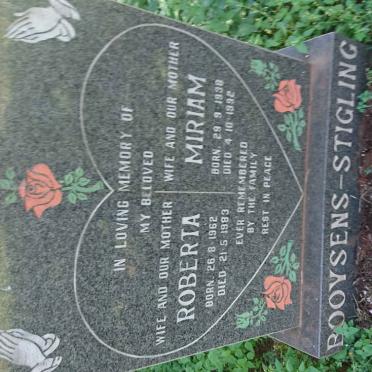 BOOYSENS Roberta 1962-1983 :: STIGLING Miriam 1938-1992