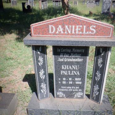 DANIELS Khanu Paulina 1922-1989