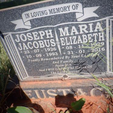 EUSTACE Joseph Jacobus 1926-1993 &amp; Maria Elizabeth 1929-2016