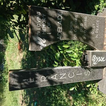 FRANCIS Adelaide 1946-1986