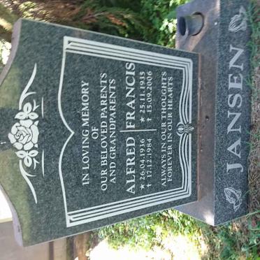 JANSEN Alfred 1936-1984 &amp; Francis 1935-2006