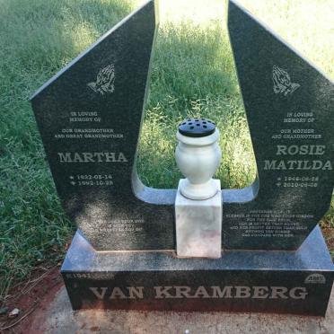 KRAMBERG Martha, van 1932-1992 :: VAN KRAMBERG Rosie Matilda 1949-2010