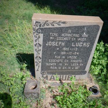 MANUEL Joseph Lucas 1928-1981