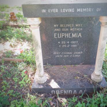 ODENDAAL Euphemia 1907-1981