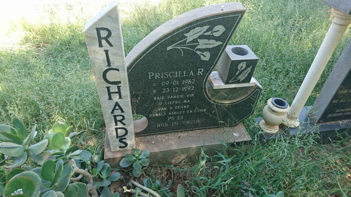 RICHARDS Priscilla R. 1962-1992